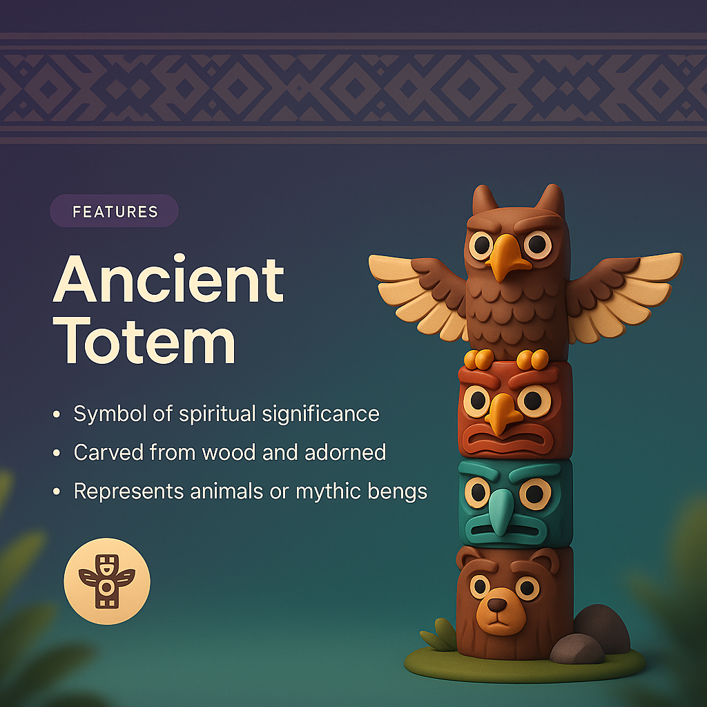 3D Totem Illustration Landing Page Design