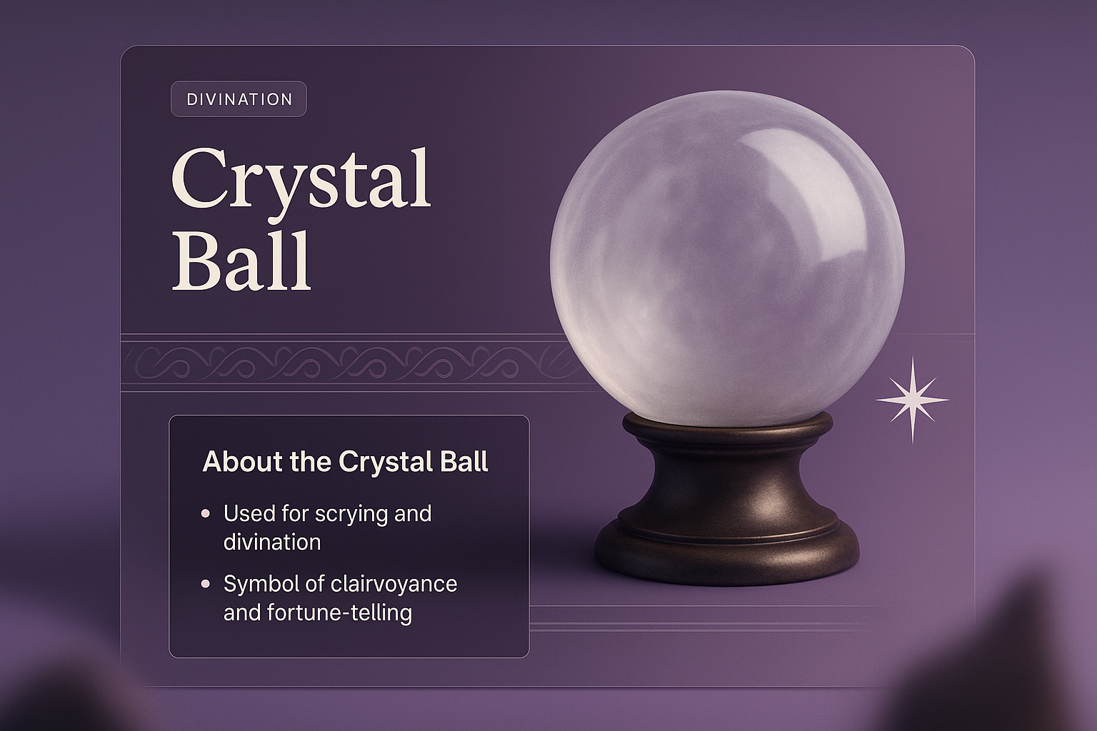 Elegant Crystal Ball for Divination and Fortune-Telling