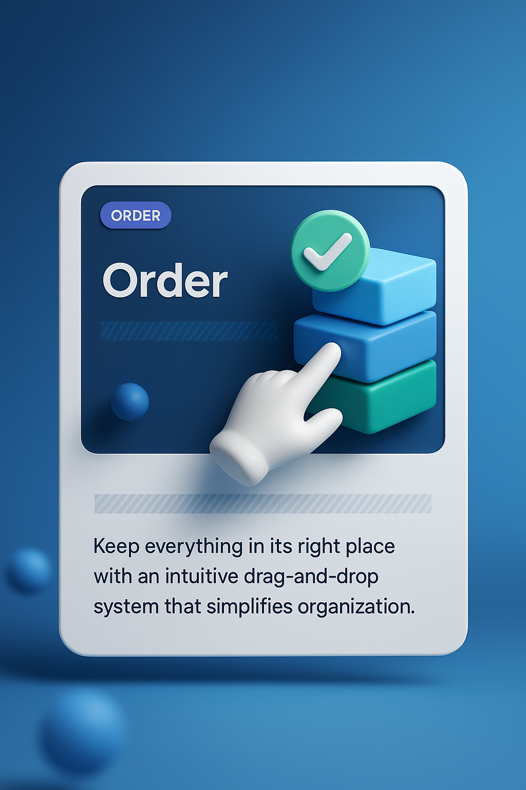 Innovative Web Page Design Featuring 3D Order Concept
