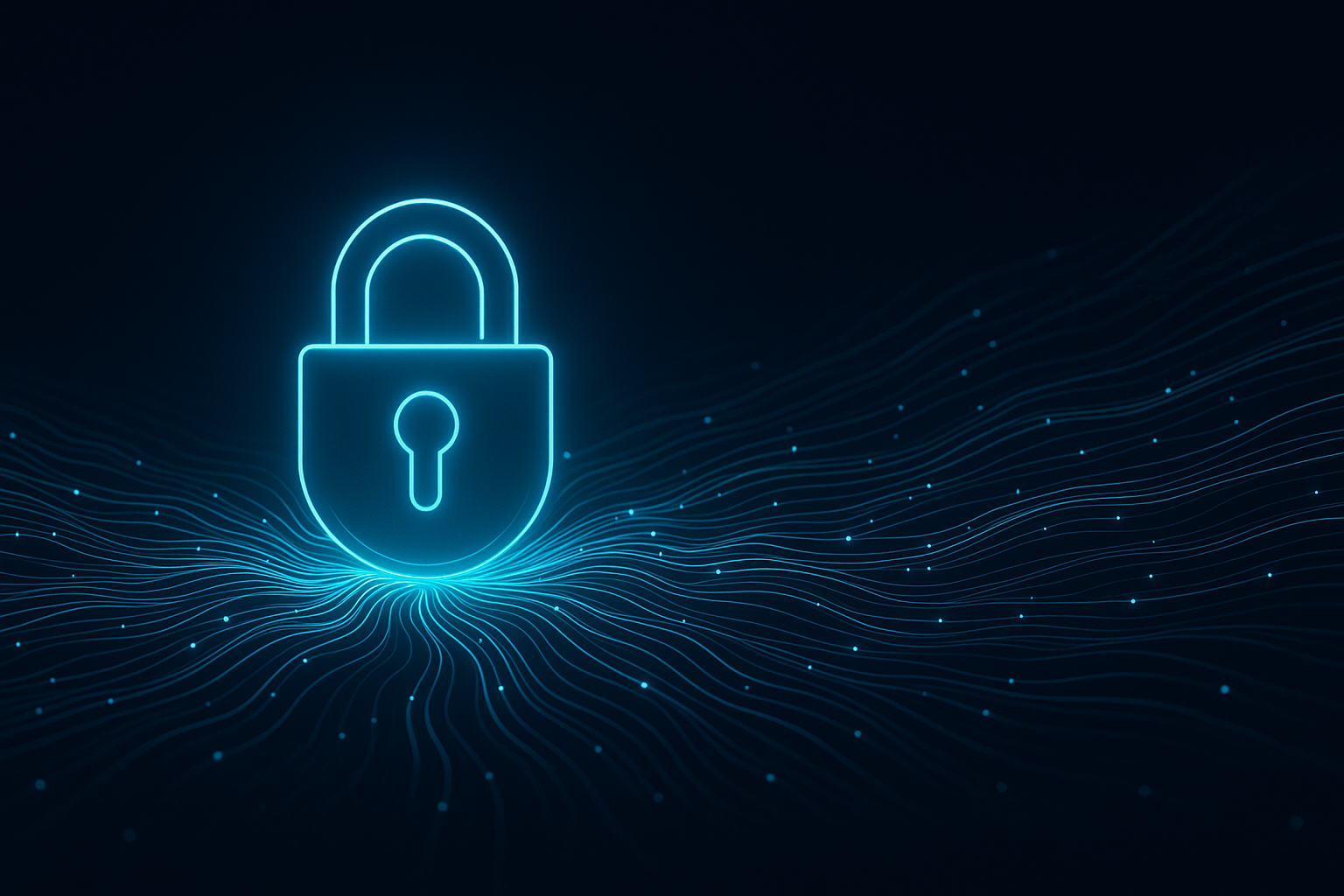 Stylized Lock Symbol Representing Data Security