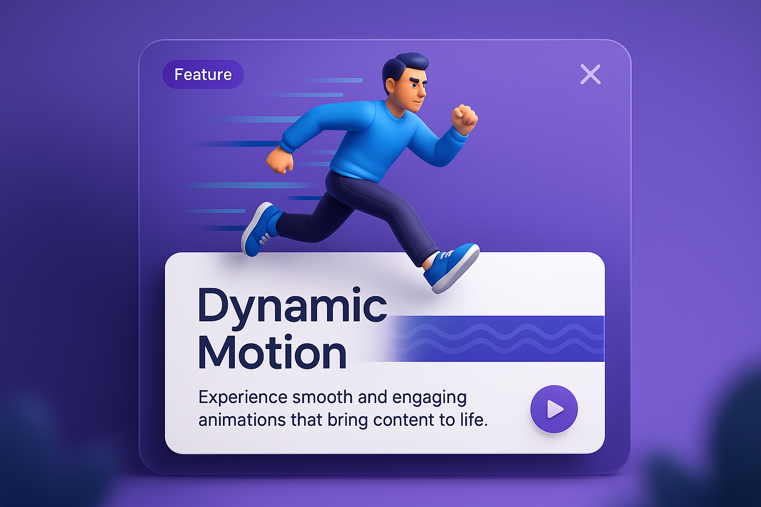 3D Web Graphics Featuring Dynamic Motion Element