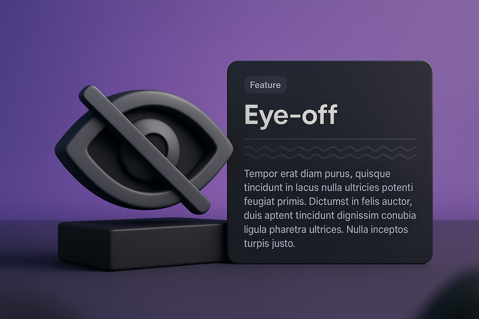 3D Web Page Design Featuring Eye-off Concept