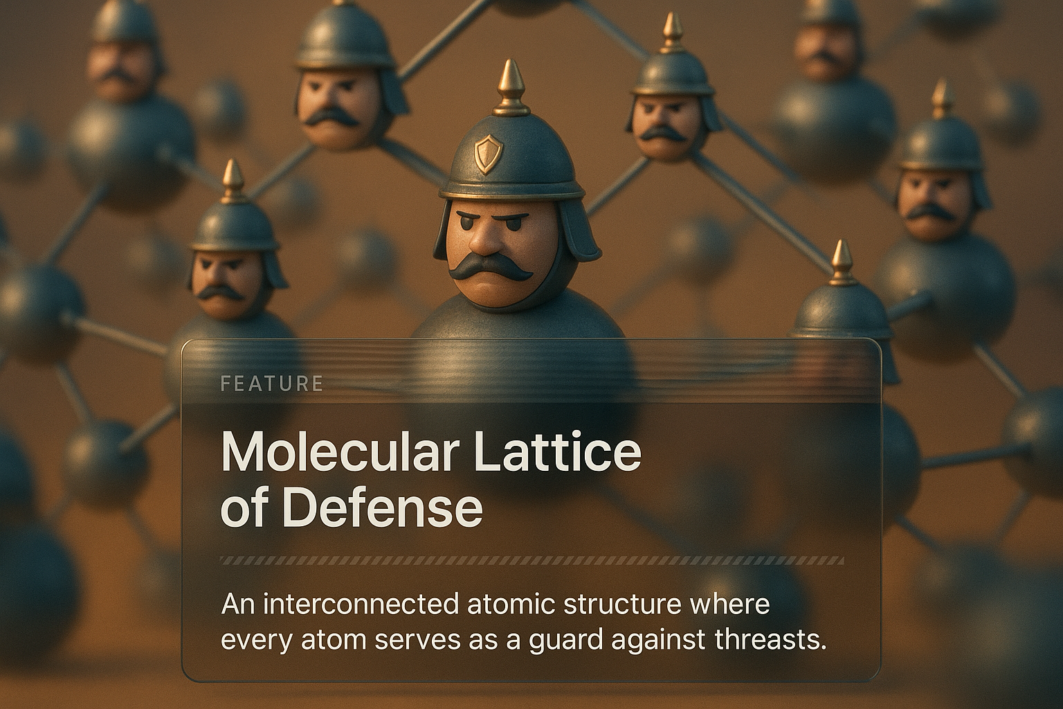 Molecular Lattice of Defense: A 3D Illustration