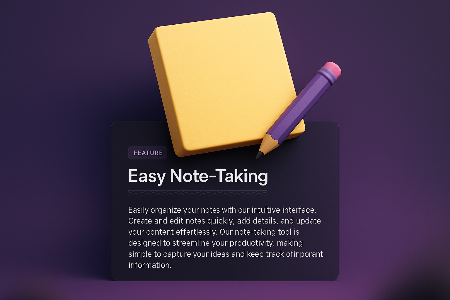 3D Web Design Feature Integration with Note-Taking Tool