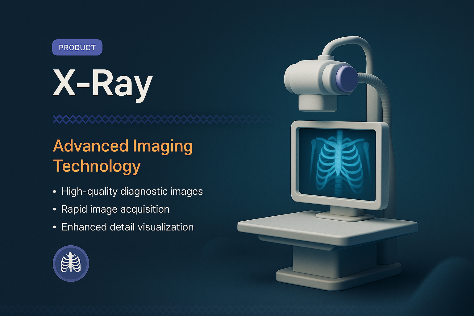 X-Ray Technology Landing Page Design Concept