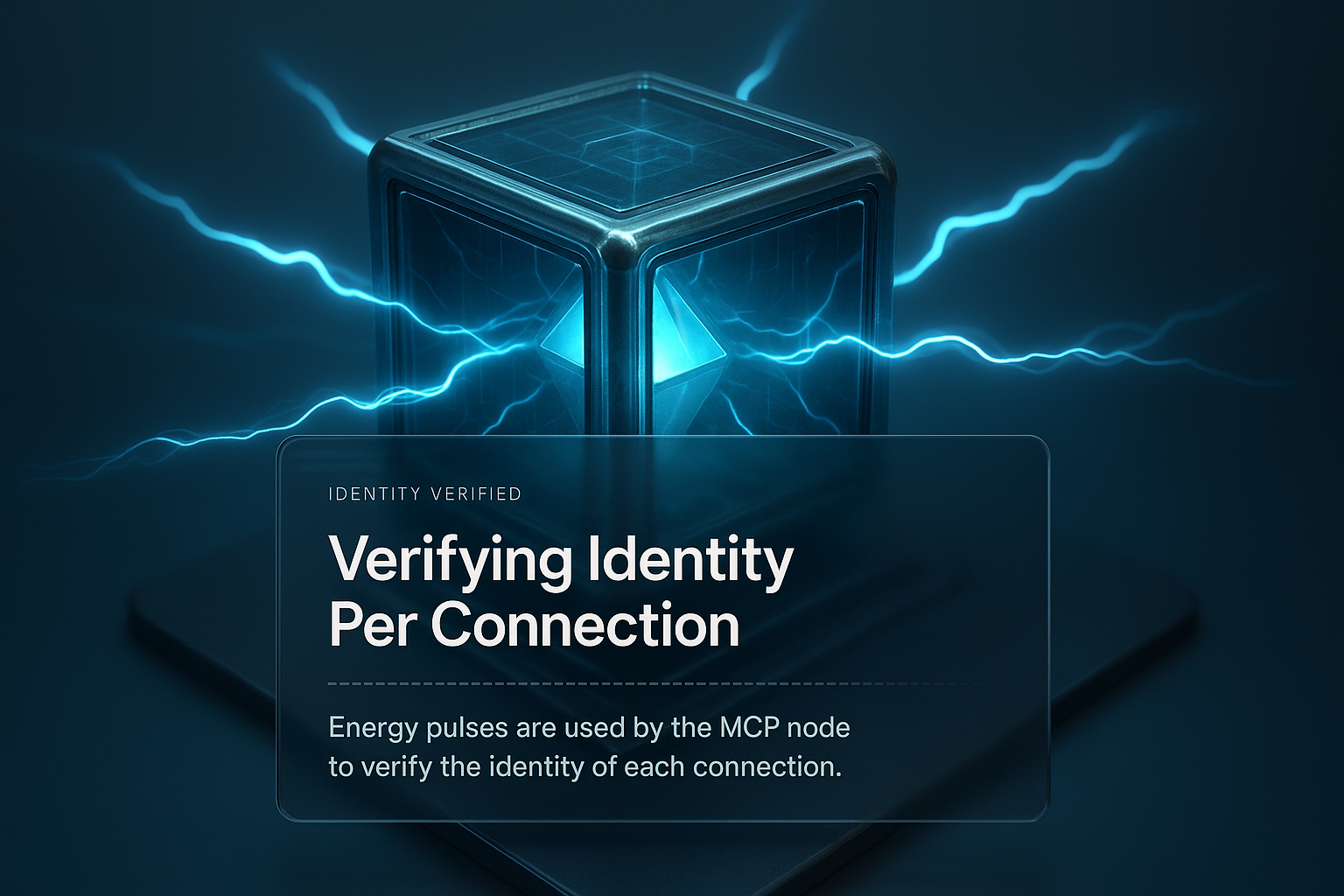 3D Web Design Featuring MCP Node with Energy Pulses