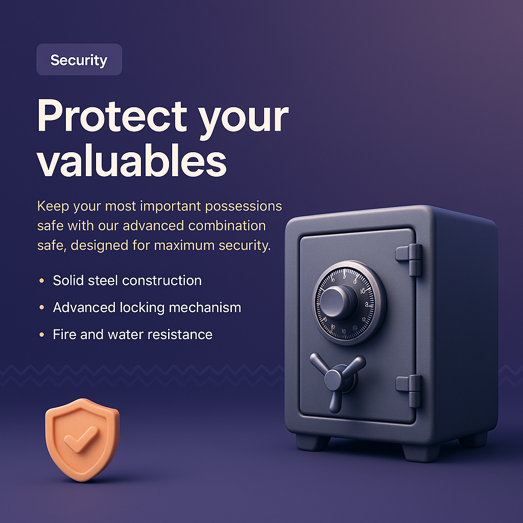 3D Illustration Landing Page for Security Features