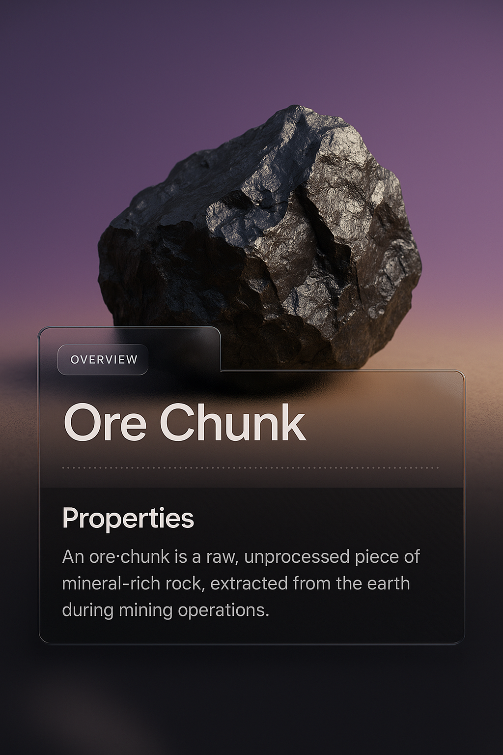 3D Visual Design of an Ore Chunk with Information Overlay