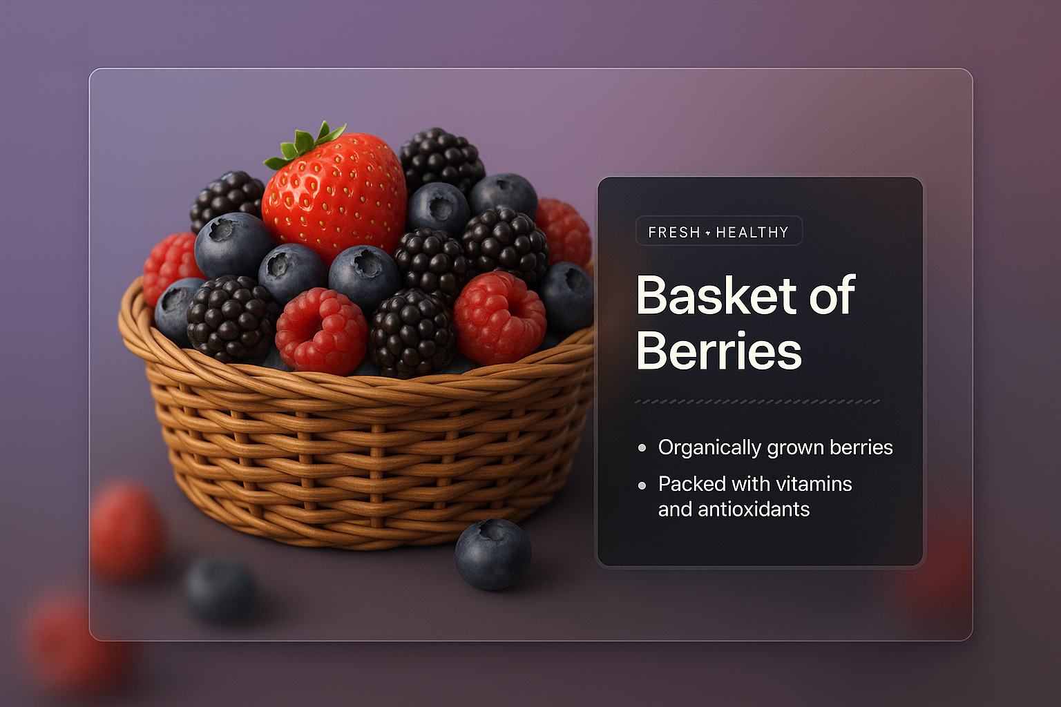 Vibrant Basket of Fresh Berries with Health Benefits