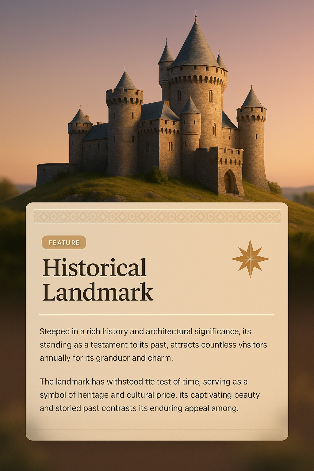 3D Castle Illustration with Historical Significance