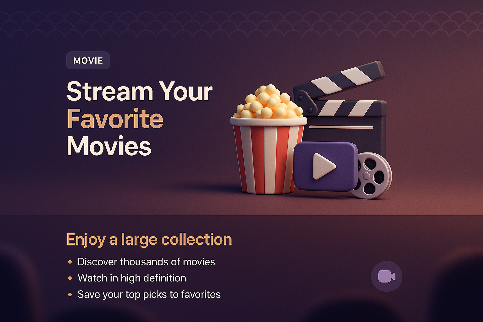 Engaging Movie Streaming Landing Page Design
