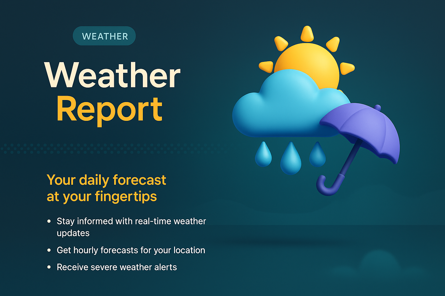 Comprehensive Weather Report Landing Page Design