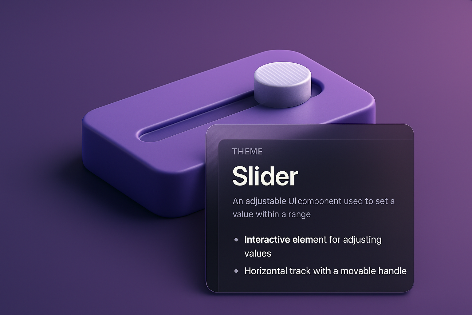 Modern Slider UI Design with 3D Elements