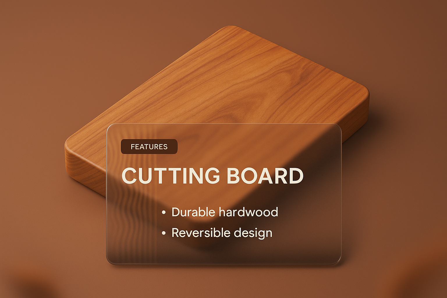 Stylish Cutting Board with Transparent Label Design
