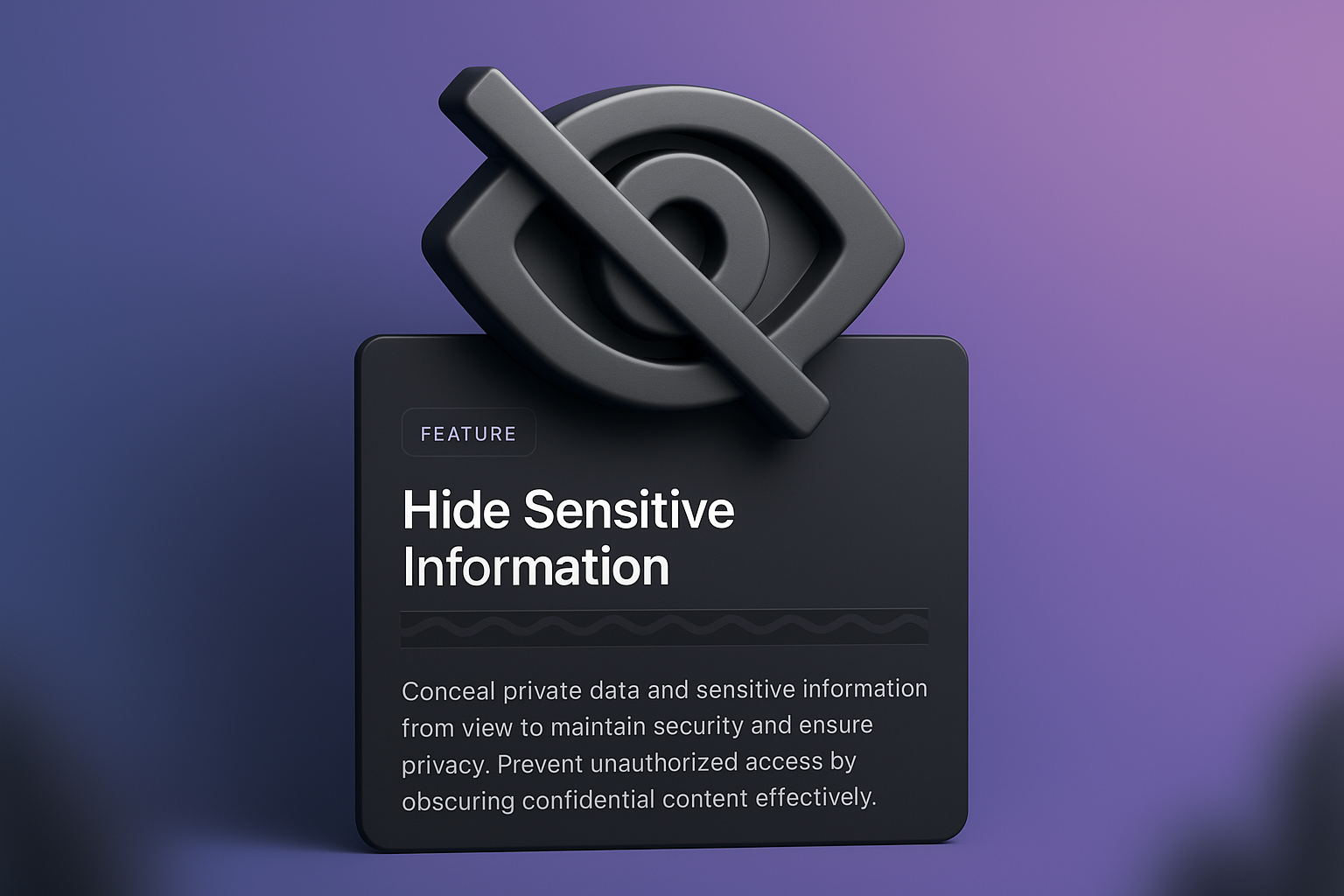 3D Web Page Design Featuring Eye-Off Concept