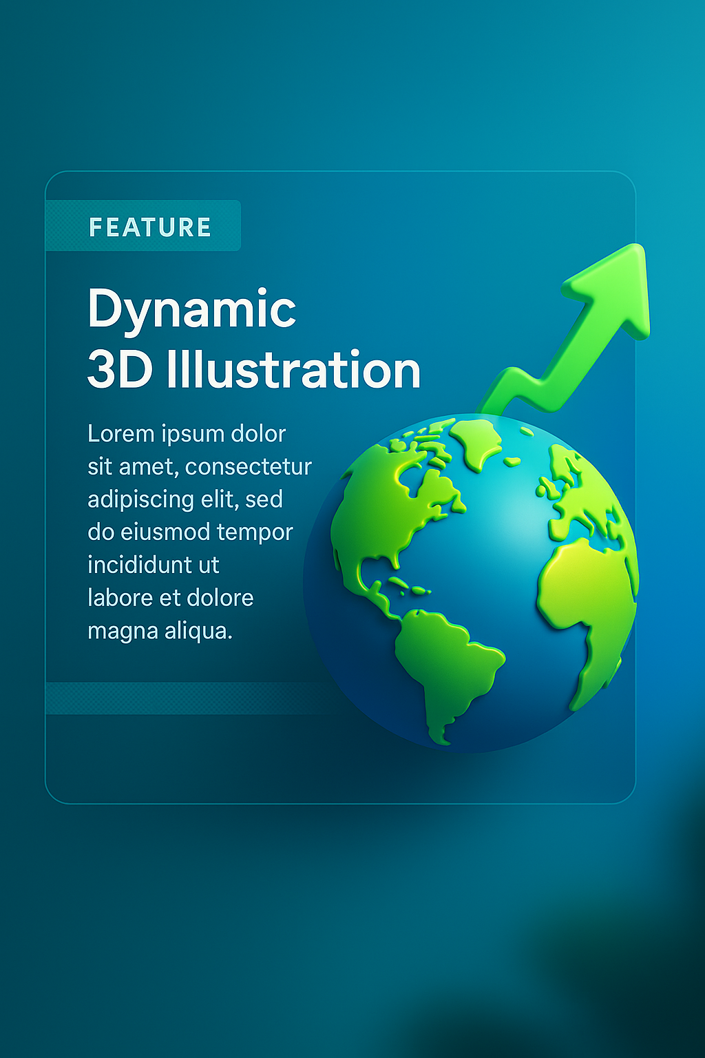 Dynamic 3D World Globes Illustration on Blue Background