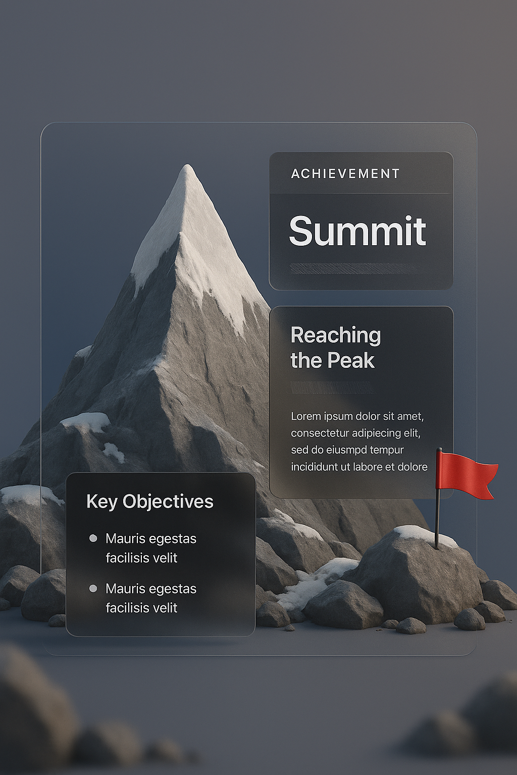 3D Illustration for Web Design Featuring Summit Theme