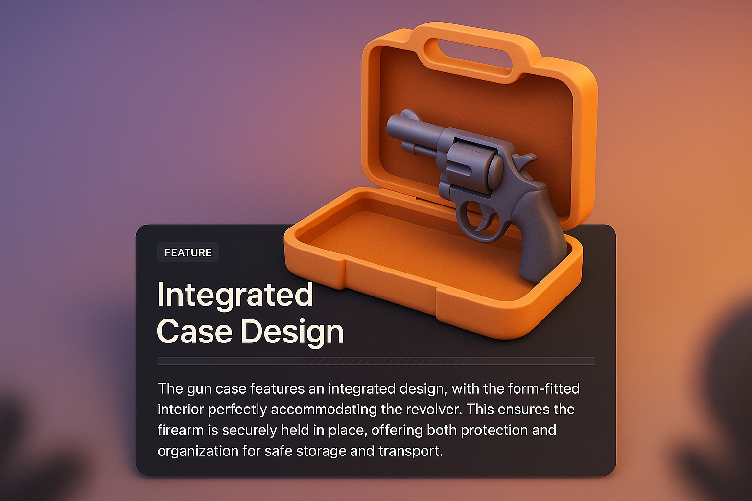 3D Web Design Template with Integrated Case Feature