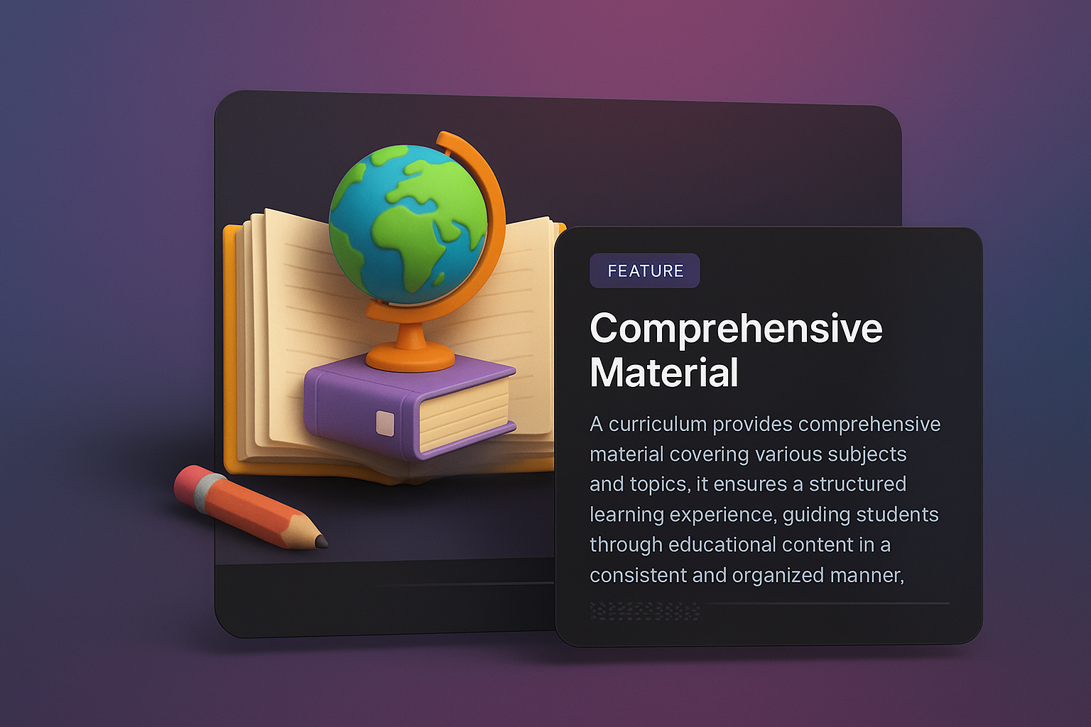 3D Design with Gradient Background and Educational Theme