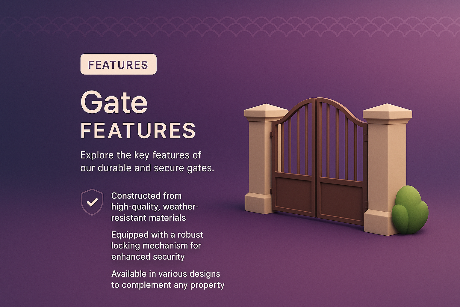 3D Visualization of Durable and Secure Gate Features