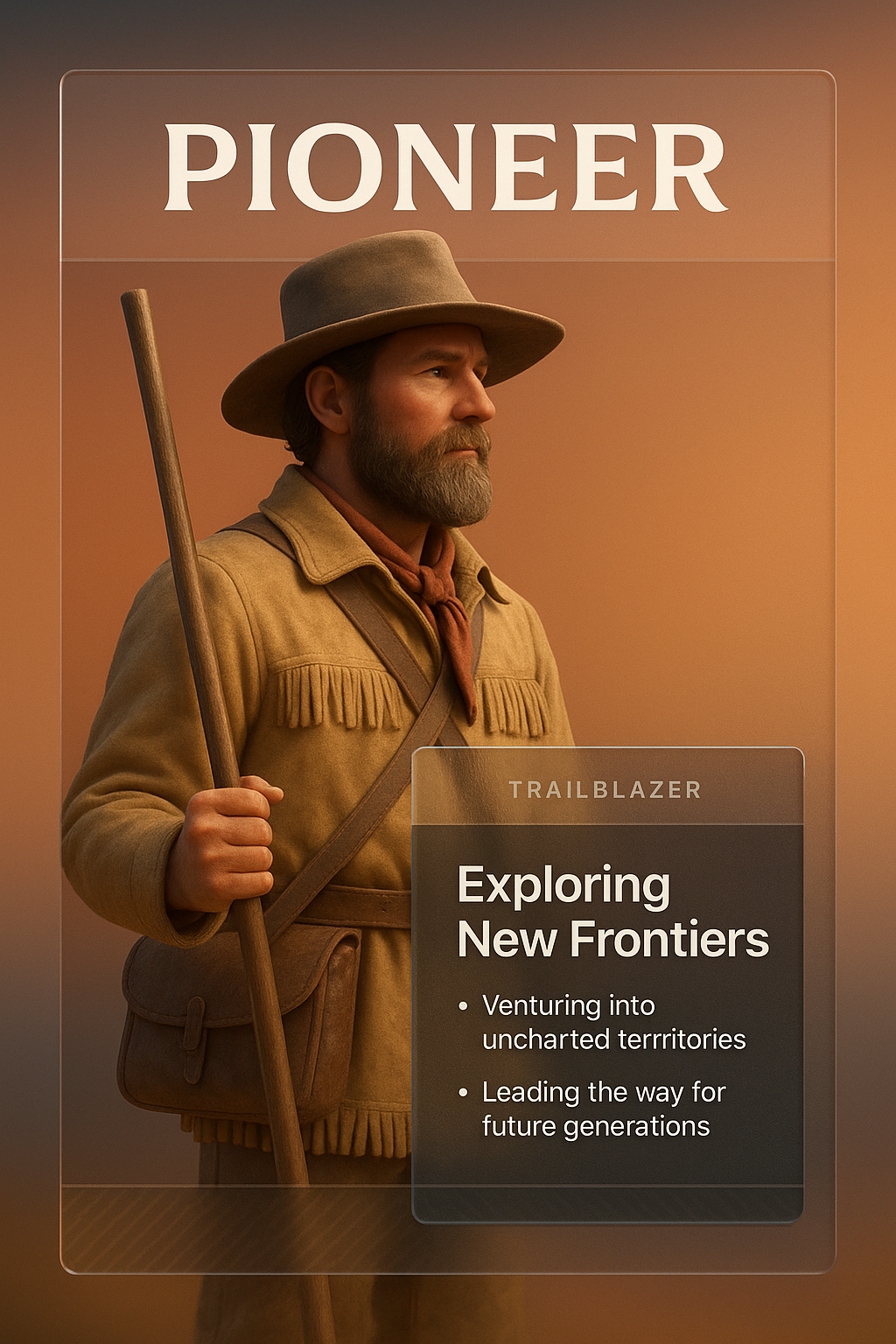 3D Design with Blocks Featuring a Pioneer Theme