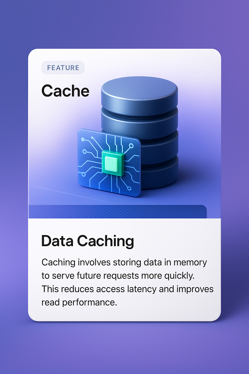 Dynamic 3D Illustration of Data Caching Feature