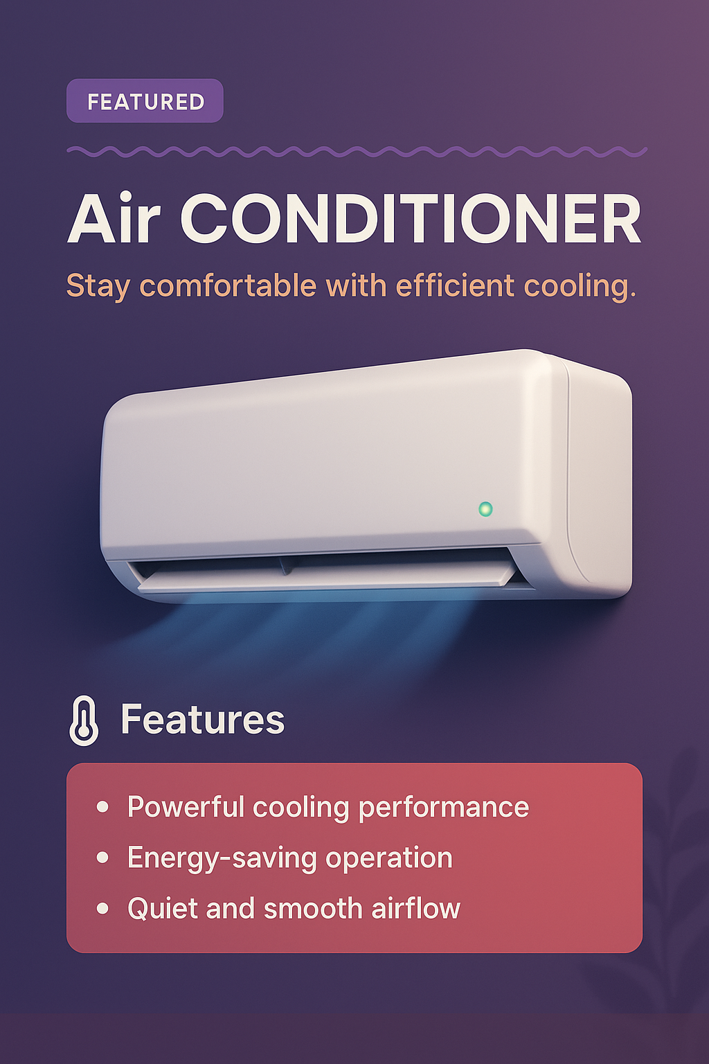Air Conditioner: Efficient Cooling and Modern Design Features