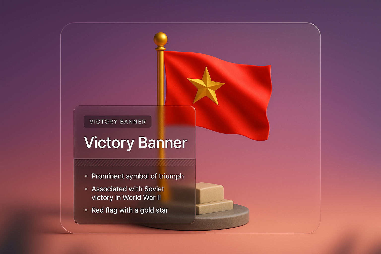 Victory Banner Symbolizing Triumph in World War II