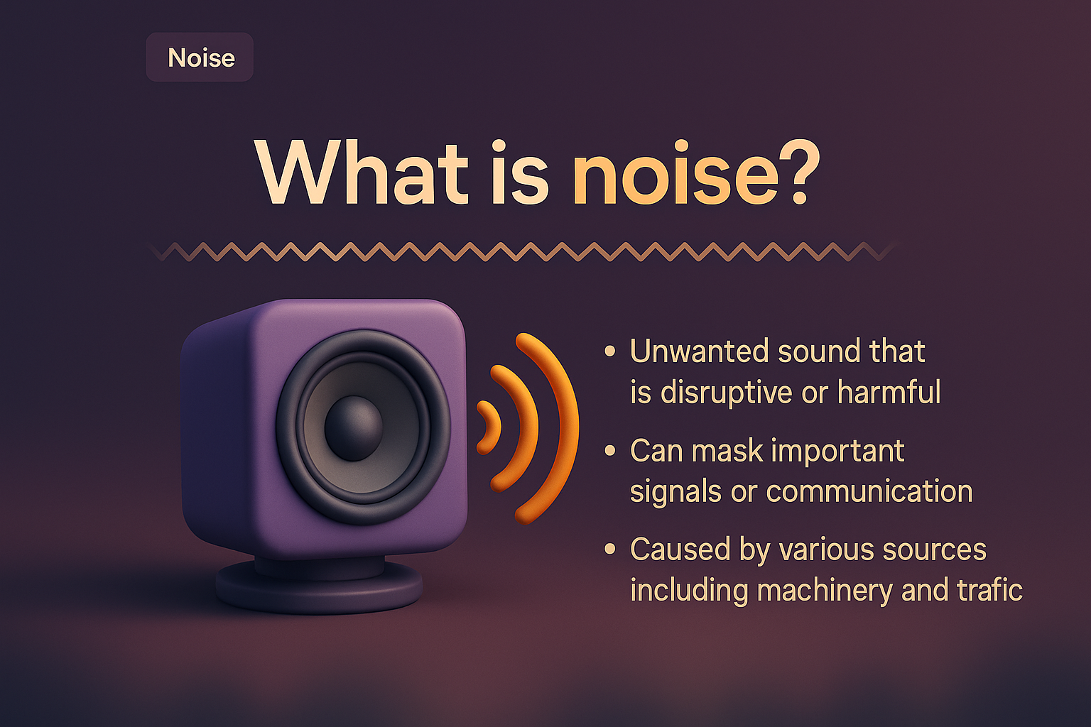Engaging Landing Page Design on Noise Concept