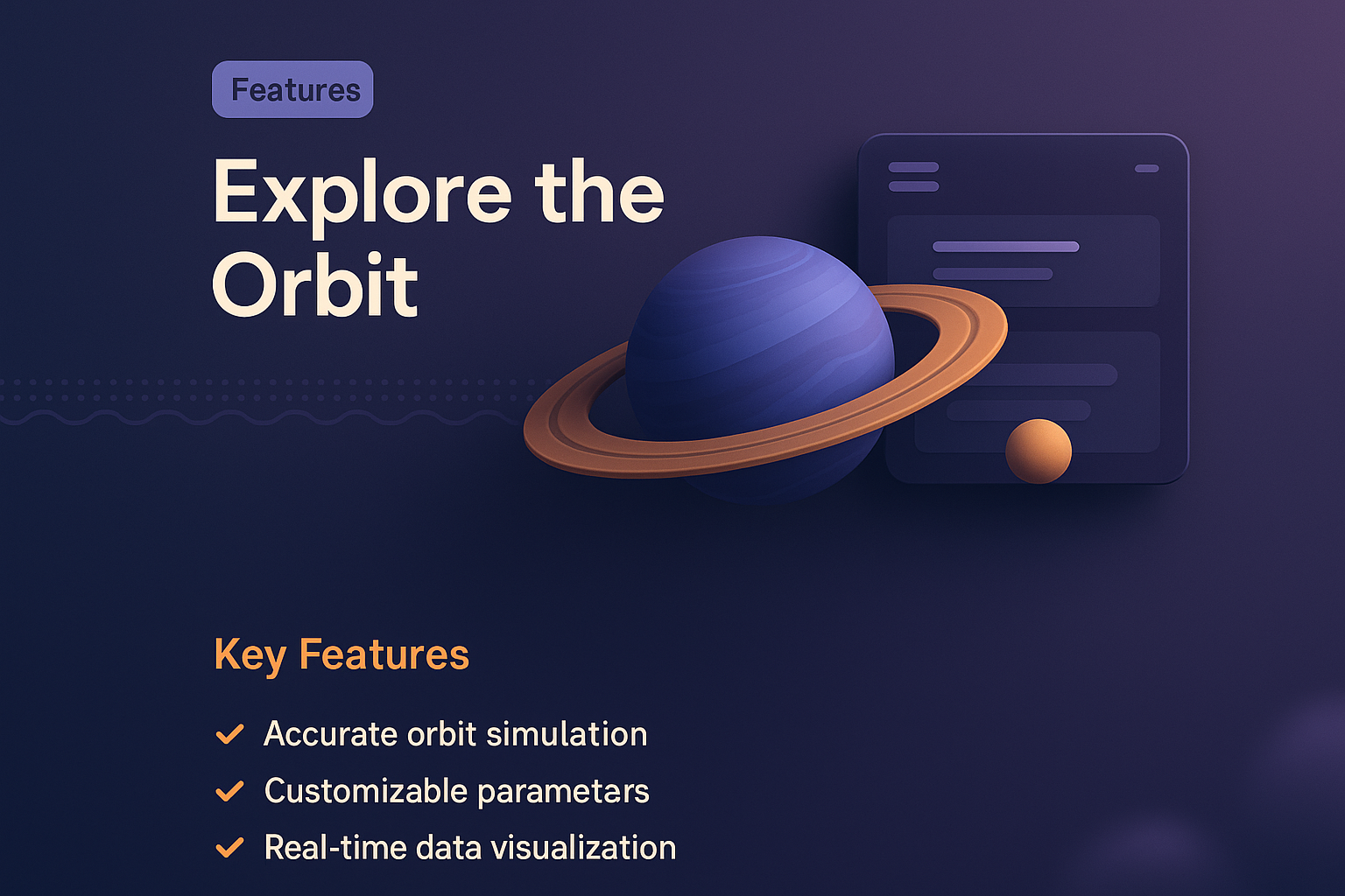 3D Illustration of Orbit with Key Features Highlighted