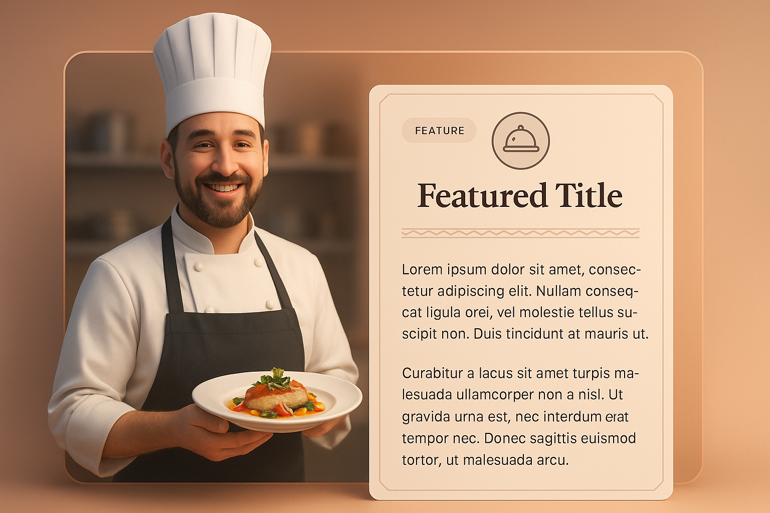 Chef Presenting a Culinary Dish in a Stylish Setting