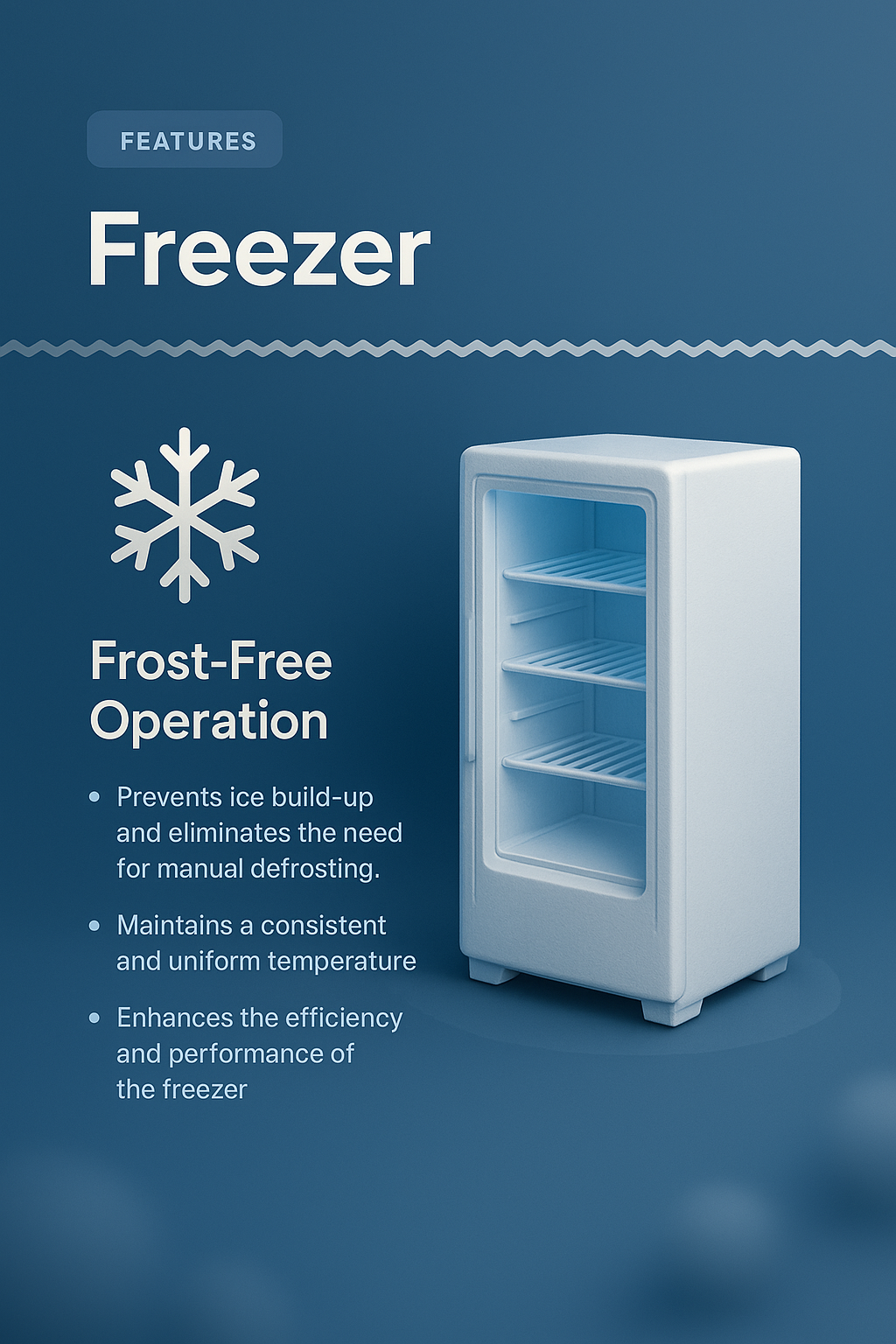 Stylish Freezer Design with Frost-Free Features
