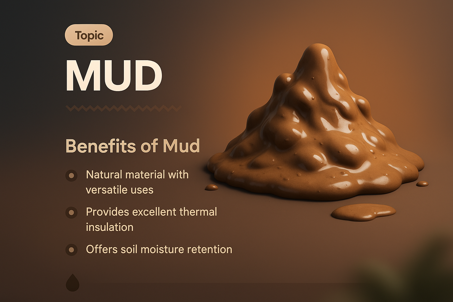 Mud Landing Page Design Featuring 3D Illustration and Key Benefits