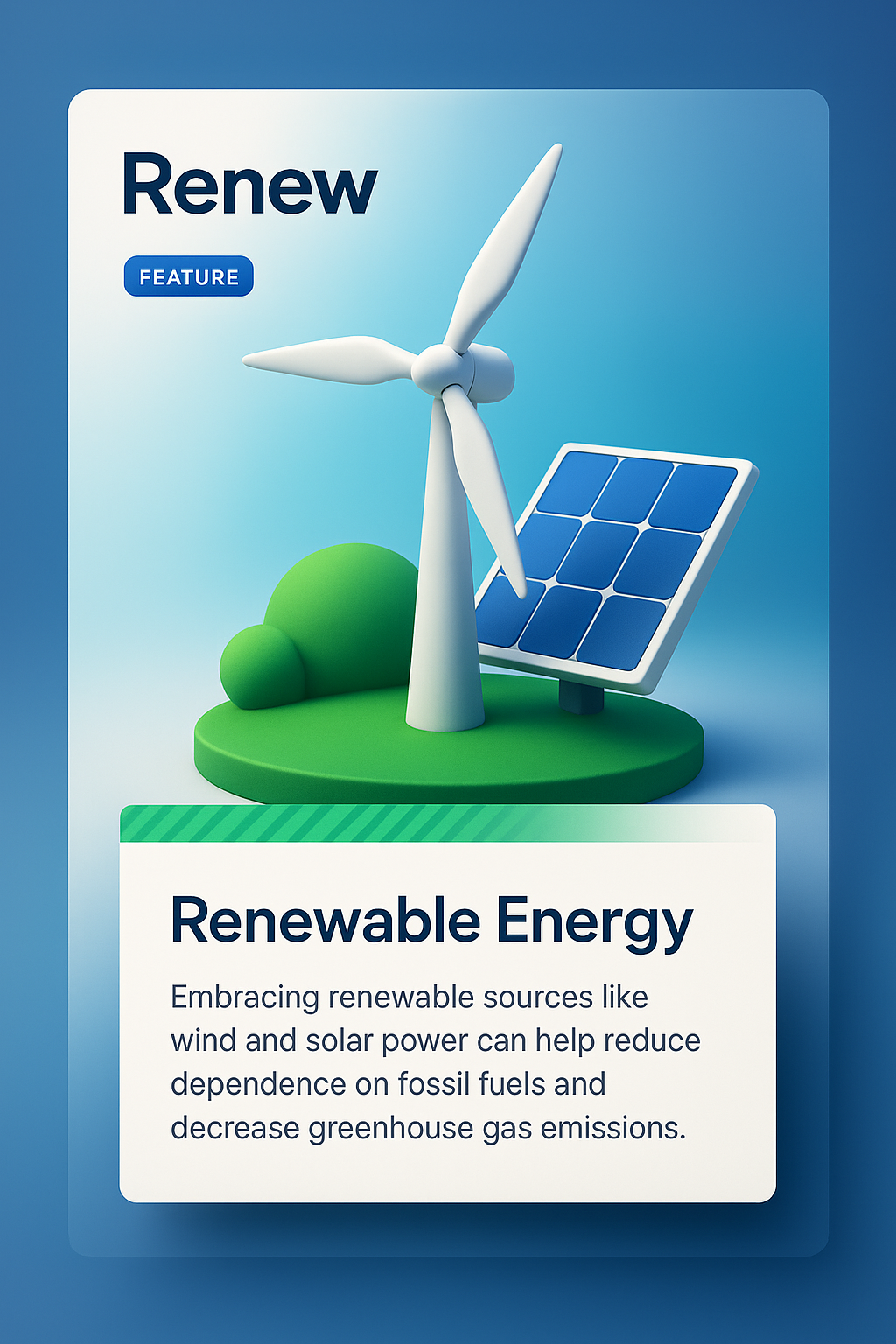 3D Design Integration for Renewable Energy Feature