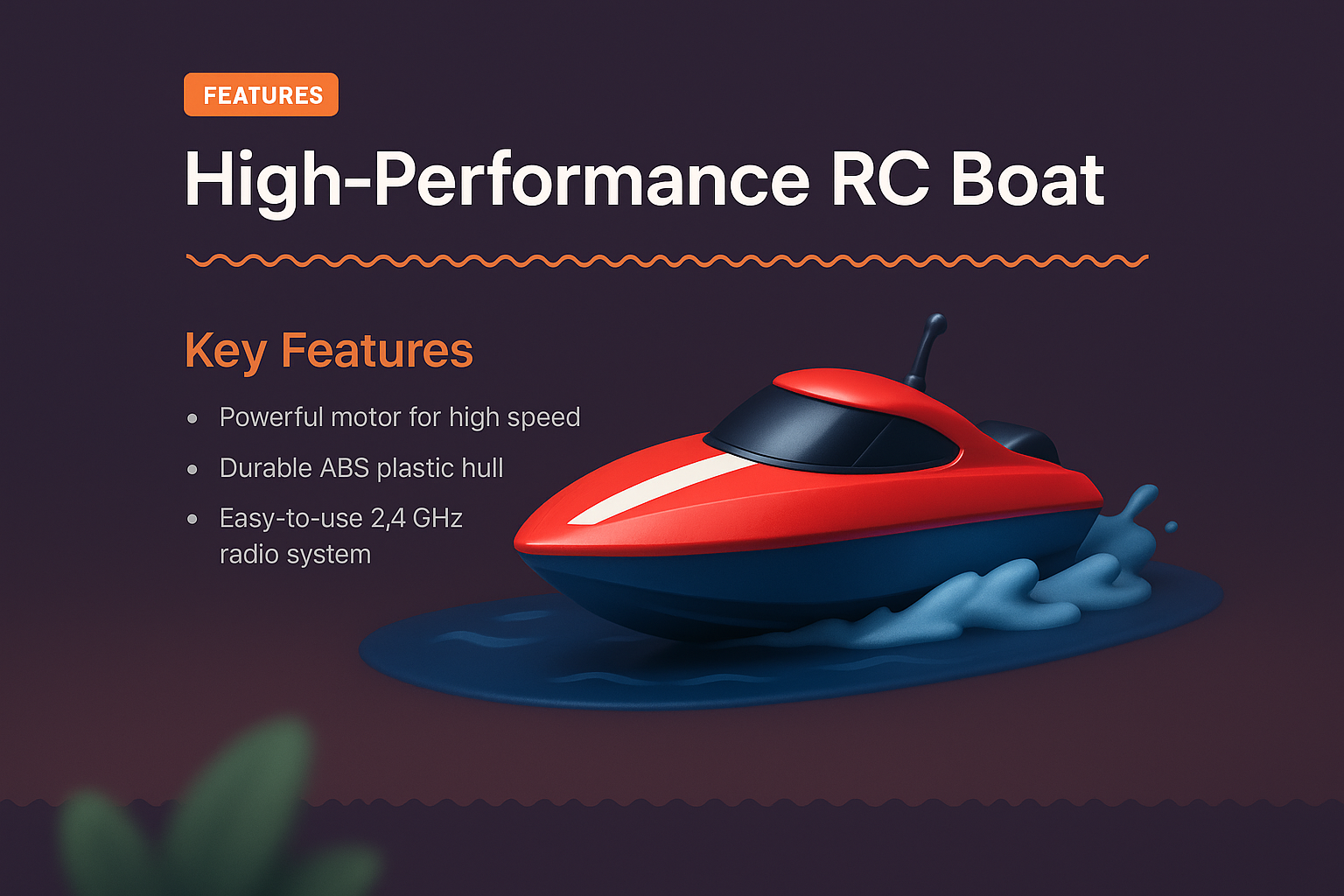 High-Performance RC Boat Landing Page Design
