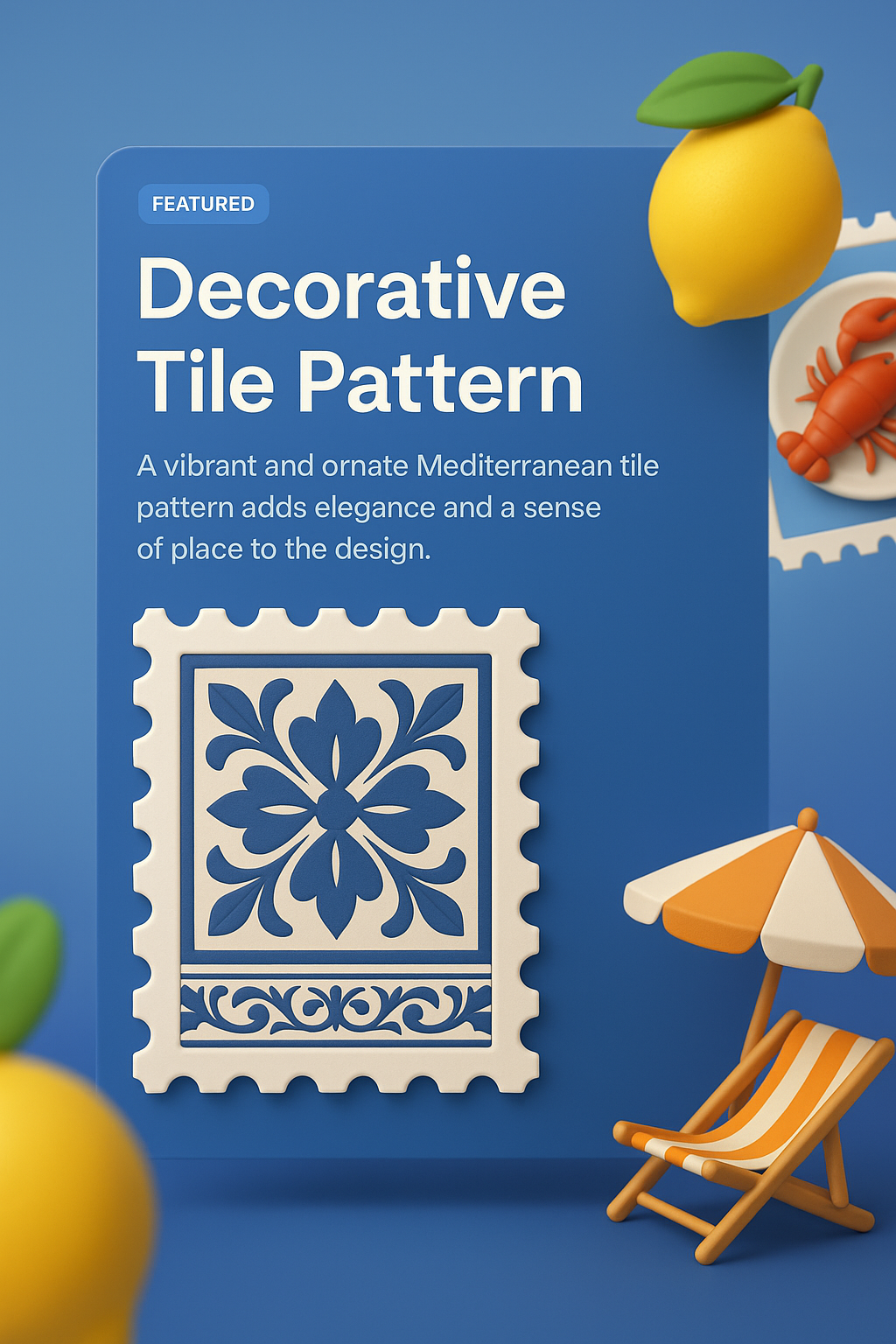 Vibrant Mediterranean Tile Pattern for Summer Design
