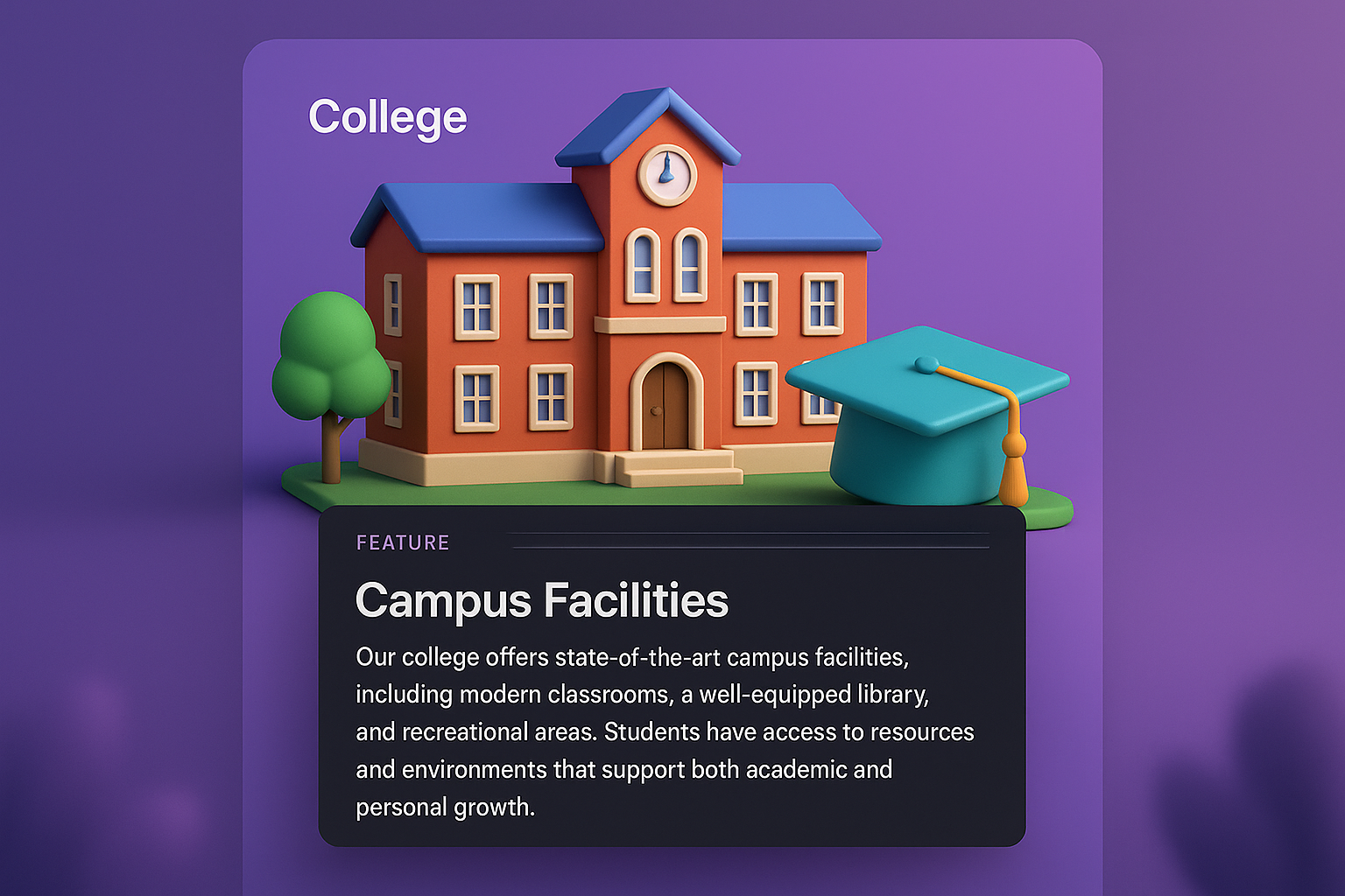 3D Web Design for College Campus Features