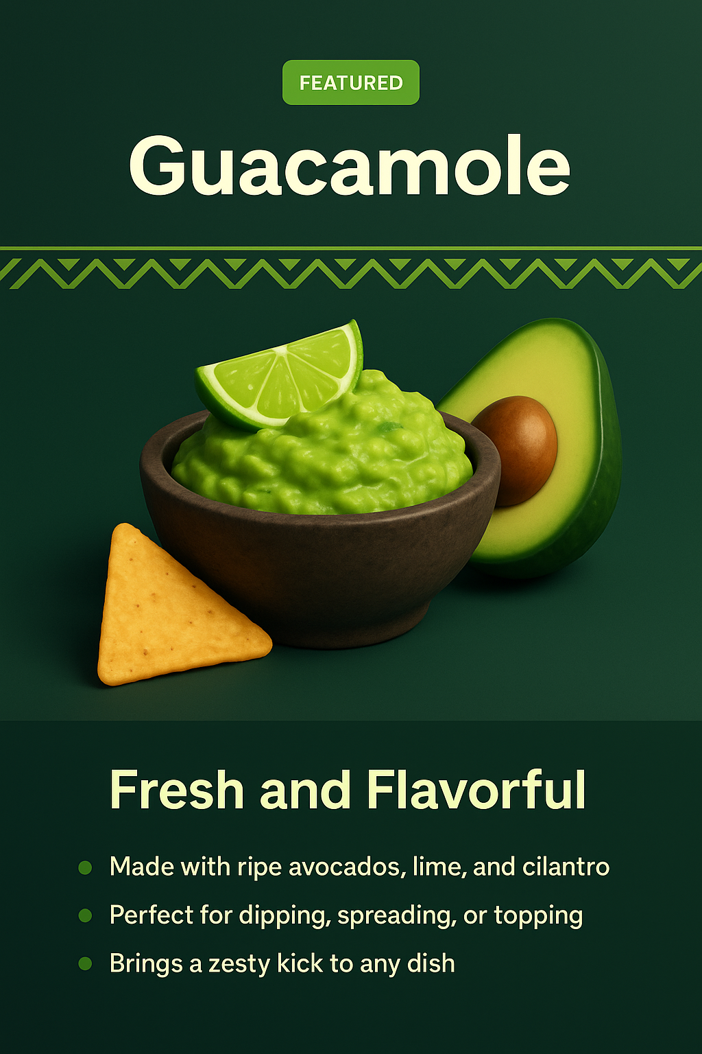 Delicious Guacamole Landing Page Design
