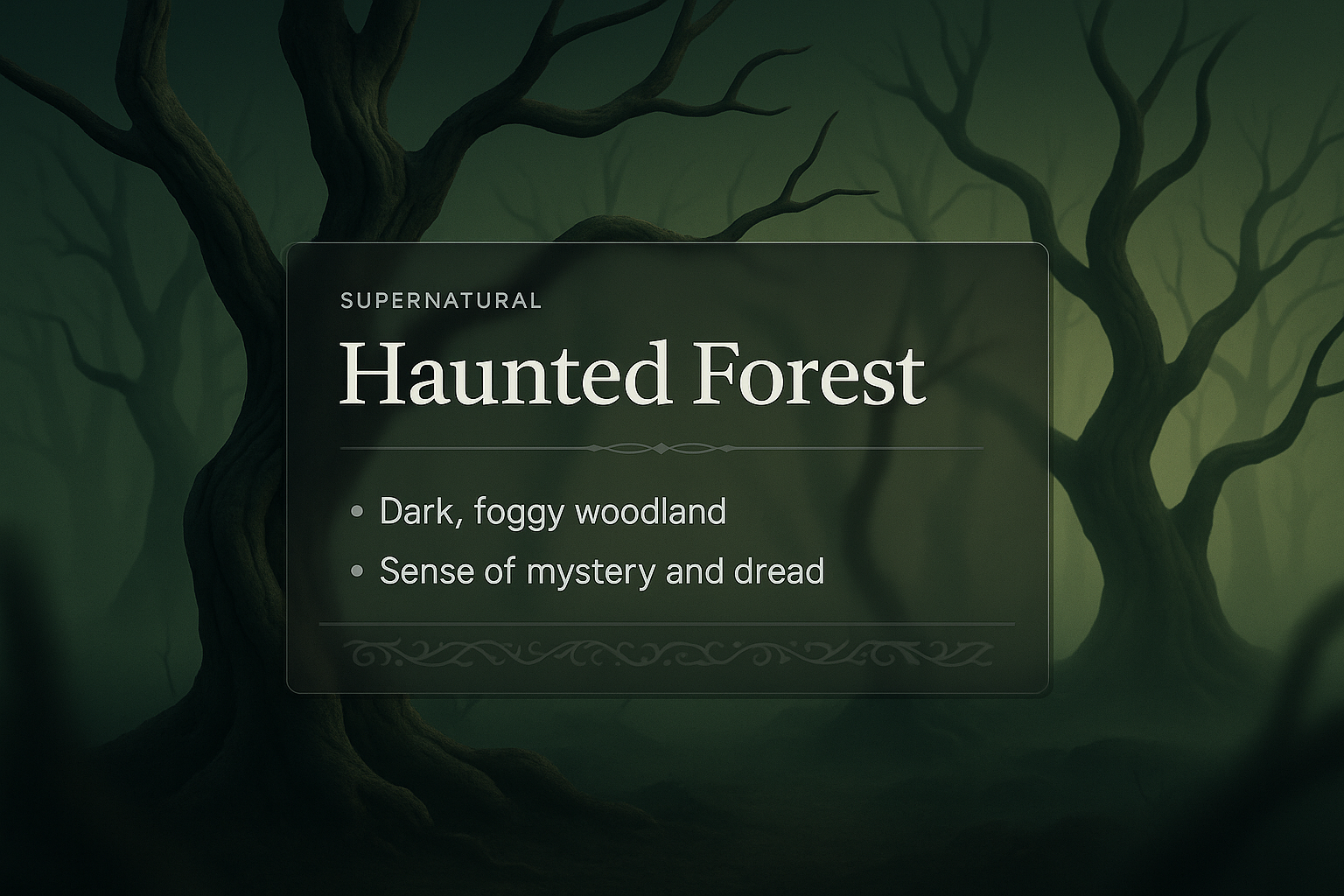 Mysterious Haunted Forest with Foggy Atmosphere