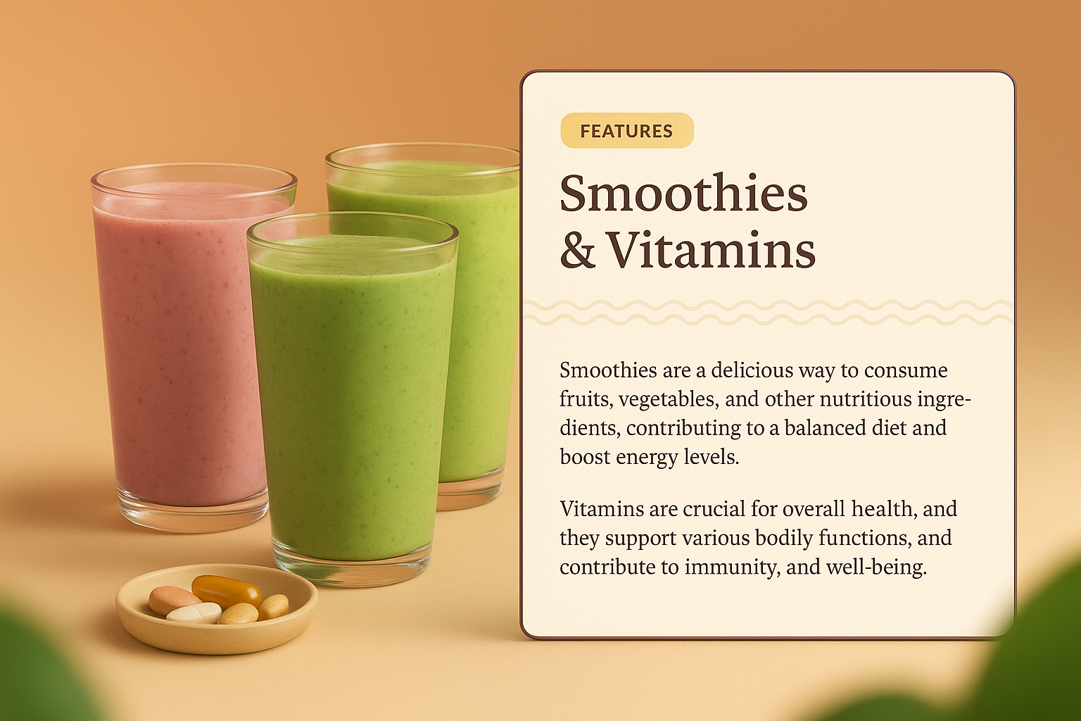 Delicious Smoothies and Essential Vitamins for Health