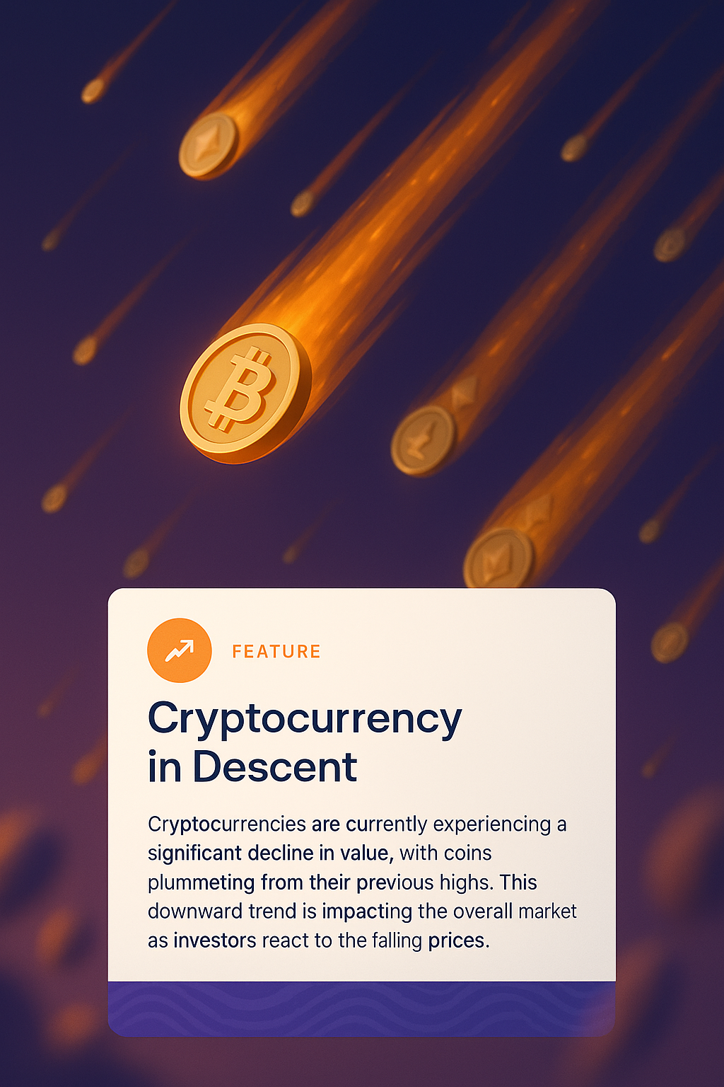 Cryptocurrency Rain: Visualizing Market Decline