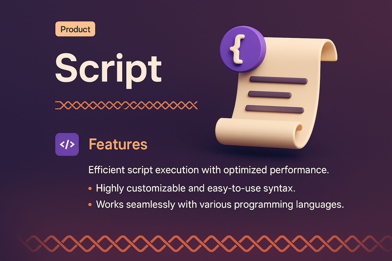 Modern Landing Page Design for Script Product