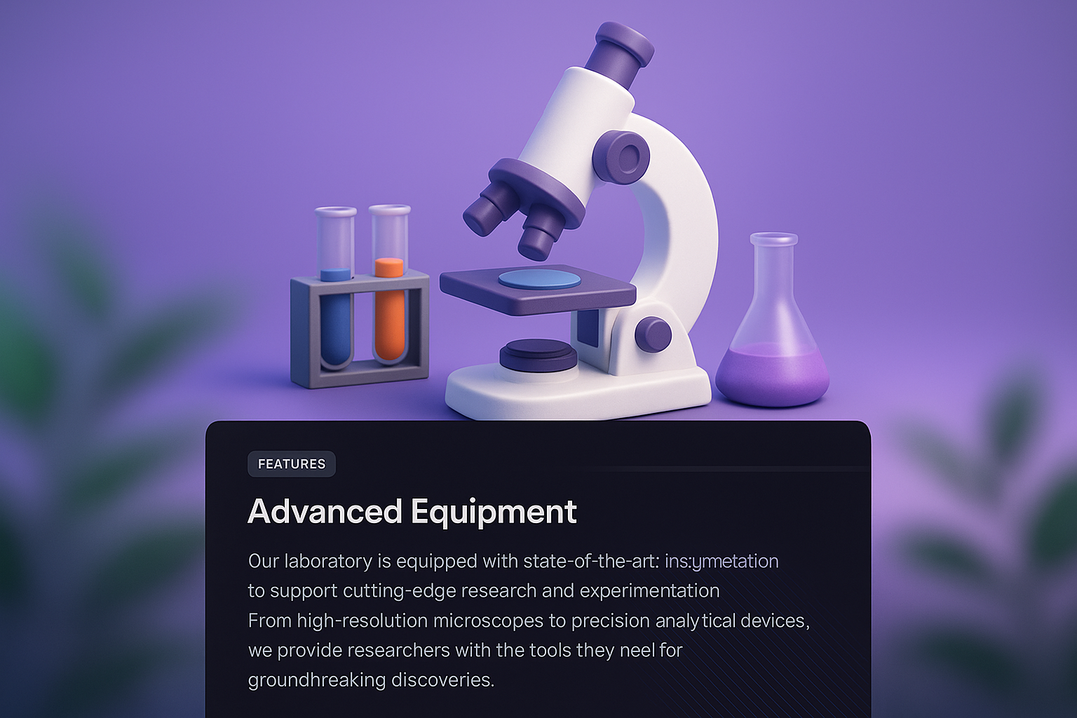 3D Laboratory Design Featuring Advanced Equipment