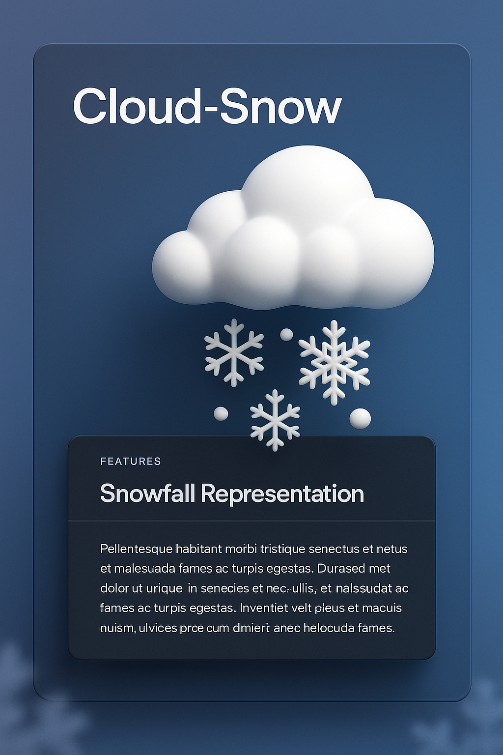 3D Cloud and Snowfall Representation for Web Design