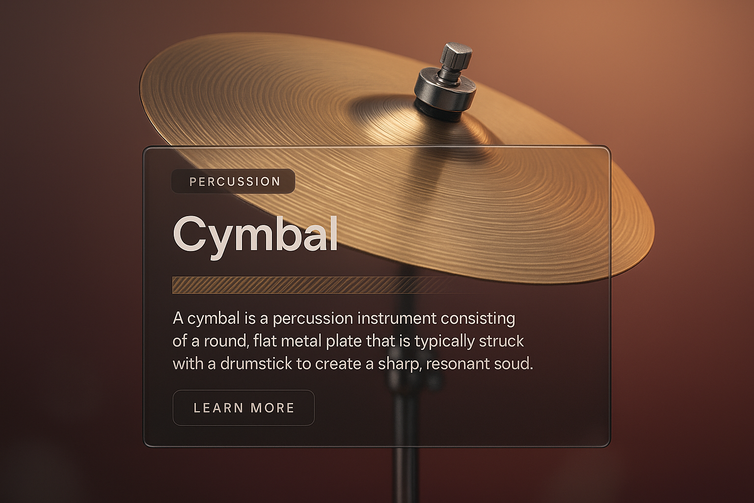 3D Cymbal Design with Layered Composition