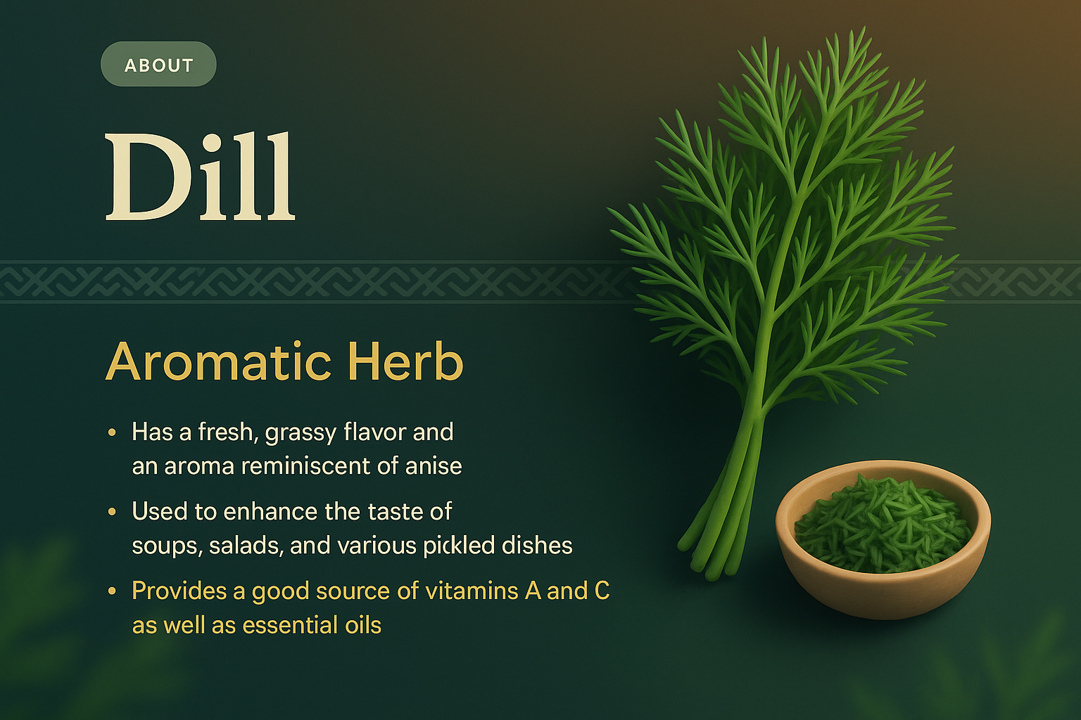 Landing Page Design Featuring Dill with 3D Elements