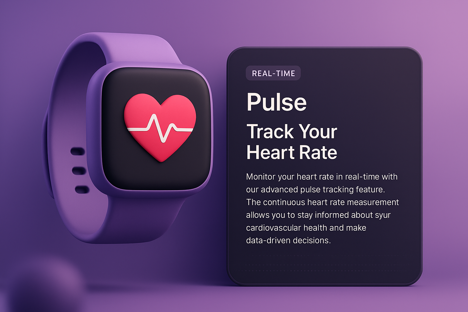 Dark Web Design Featuring Heart Rate Monitor