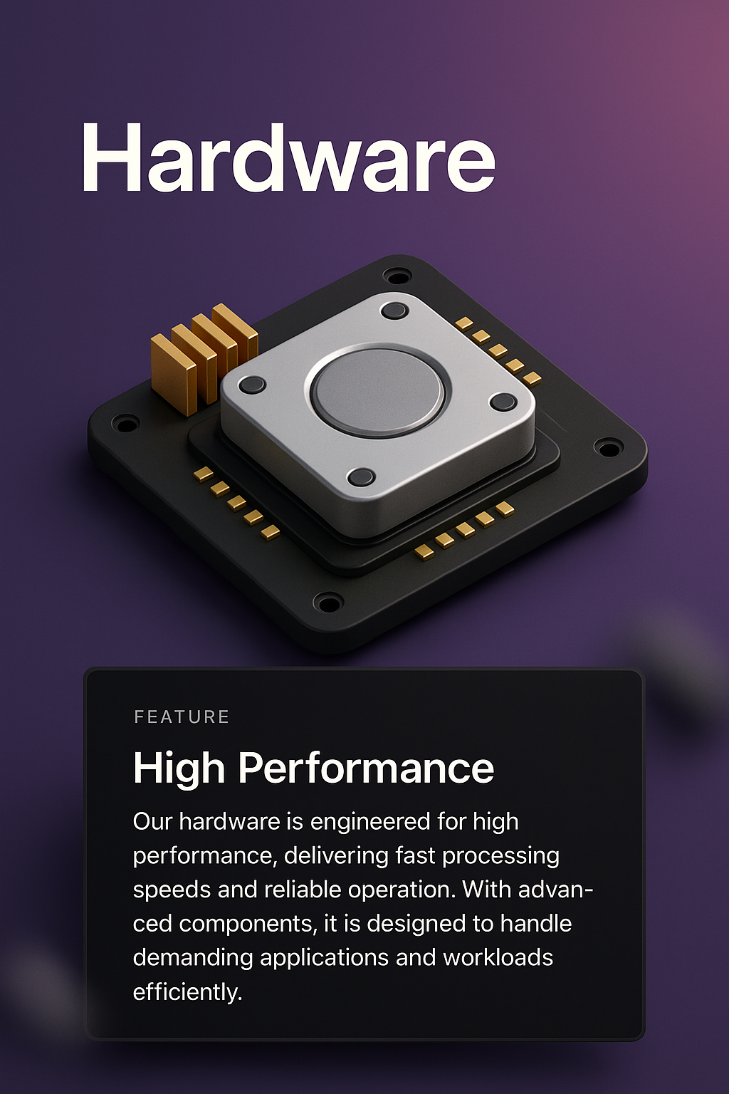 3D Hardware Design Concept with Performance Focus