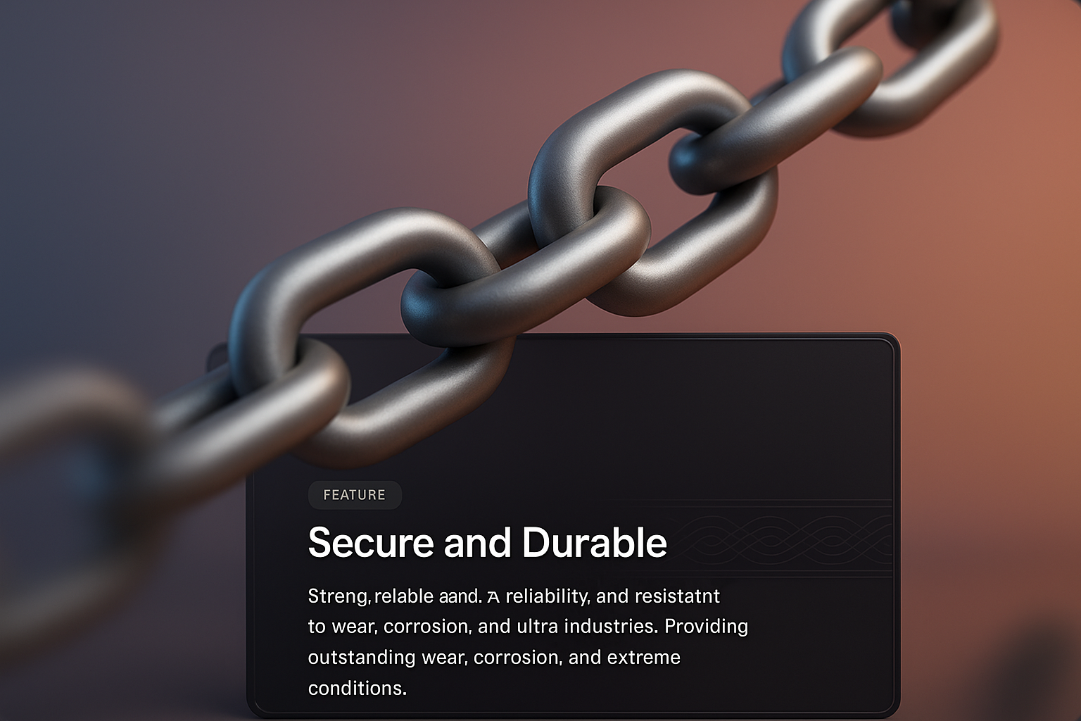 Stylish Chain Design with Feature Block