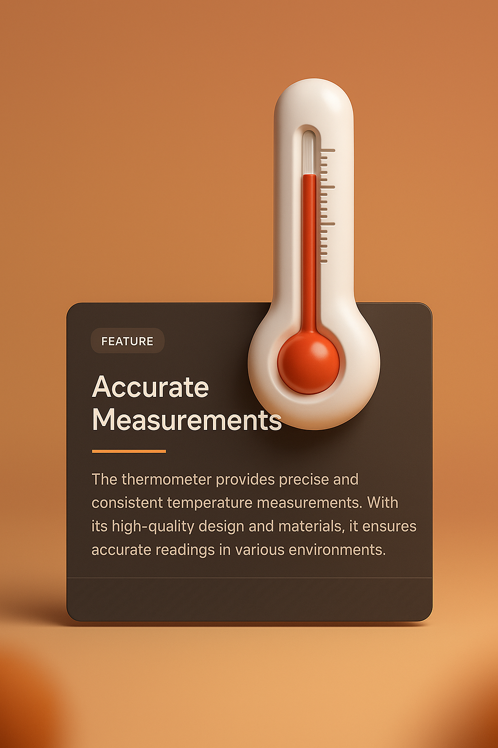3D Thermometer Design with Feature Block Integration